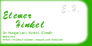 elemer hinkel business card